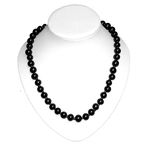 Бусы с чёрным бисером 55 см. Бусы и браслеты из шунгита.