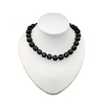 Бусы "Кубики" галтованные с золотистым бисером. Бусы и браслеты из шунгита.