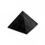 Unpolished Shungite pyramid 80 mm Sample. Shungite Pyramids.