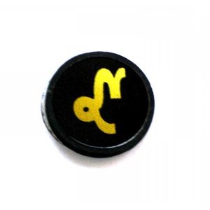 Shungite round plate for cell phone "CAPRICORN". Shungite for Cell Phone.