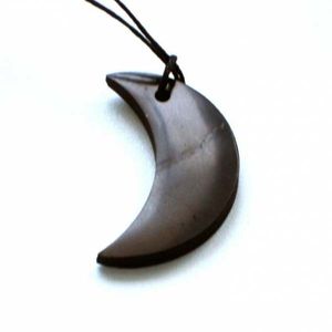 Shungite pendant "Crescent". Shungite Pendants.