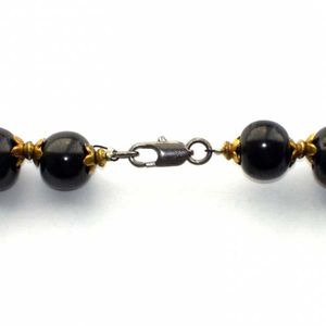 Bracelet with lock "Gold flower". Shungite Bracelets & Necklaces.