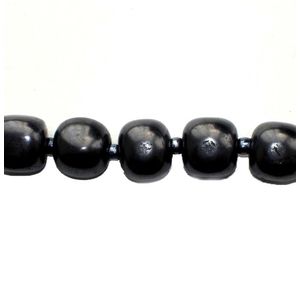 Shungite necklace "Tumbled Cube" with black glass beads. Shungite Bracelets & Necklaces.