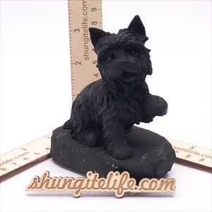 Фигурка собачки 10 см высотой. Фигурки из шунгита.