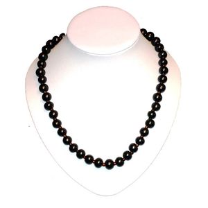 Бусы с золотистым бисером 55 см. Бусы и браслеты из шунгита.