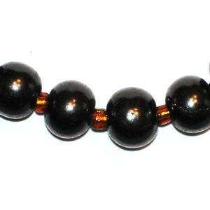 Бусы с золотистым бисером 55 см. Бусы и браслеты из шунгита.