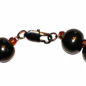 Бусы с золотистым бисером 55 см. Бусы и браслеты из шунгита.