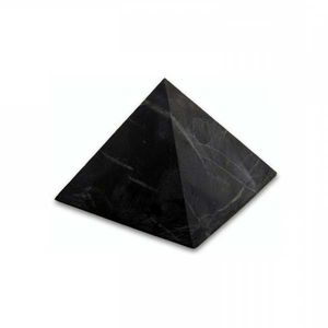 Unpolished Shungite pyramid 30 mm. Shungite Pyramids.