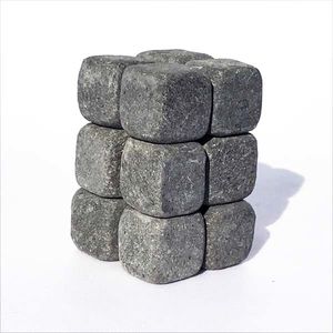 Set of 12 tumbled unpolished tulikivi cubes 15 mm. Soapstone Cubes.